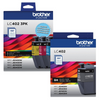 New, Pre-Owned - Brother LC-402 4-Pack Black, Cyan, Magenta and Yellow Ink Cartridges