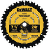 DEWALT DWA171424B10 7-1/4-Inch 24-Tooth Circular Saw Blade, 10-Pack