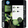 New, Pre-Owned - HP 61XL Black (CH563WN) Ink Cartridge- Twin Pack