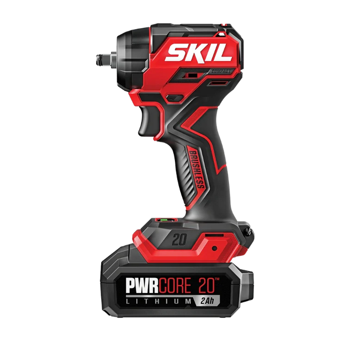 SKIL IW6739B-10 PWR CORE 20™ Brushless 20V 3/8 IN. Compact Impact Wrench Kit