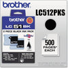 New, Pre-Owned - Brother LC51BK Black Ink Cartridge 2 PKS
