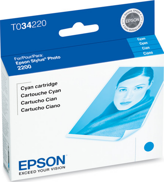 New, Pre-Owned - Epson 34 (T0342) Cyan Ink Cartridge