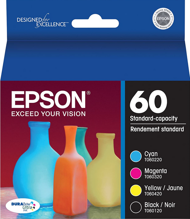 New, Pre-Owned - Epson 60 4 Pack Ink Cartridges