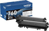 New, Pre-Owned - Brother TN760 High Yield Black Toner Cartridge, TN760BK 2-Pack